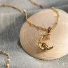 Diamond Moon Wave Necklace sold by Awe Inspired