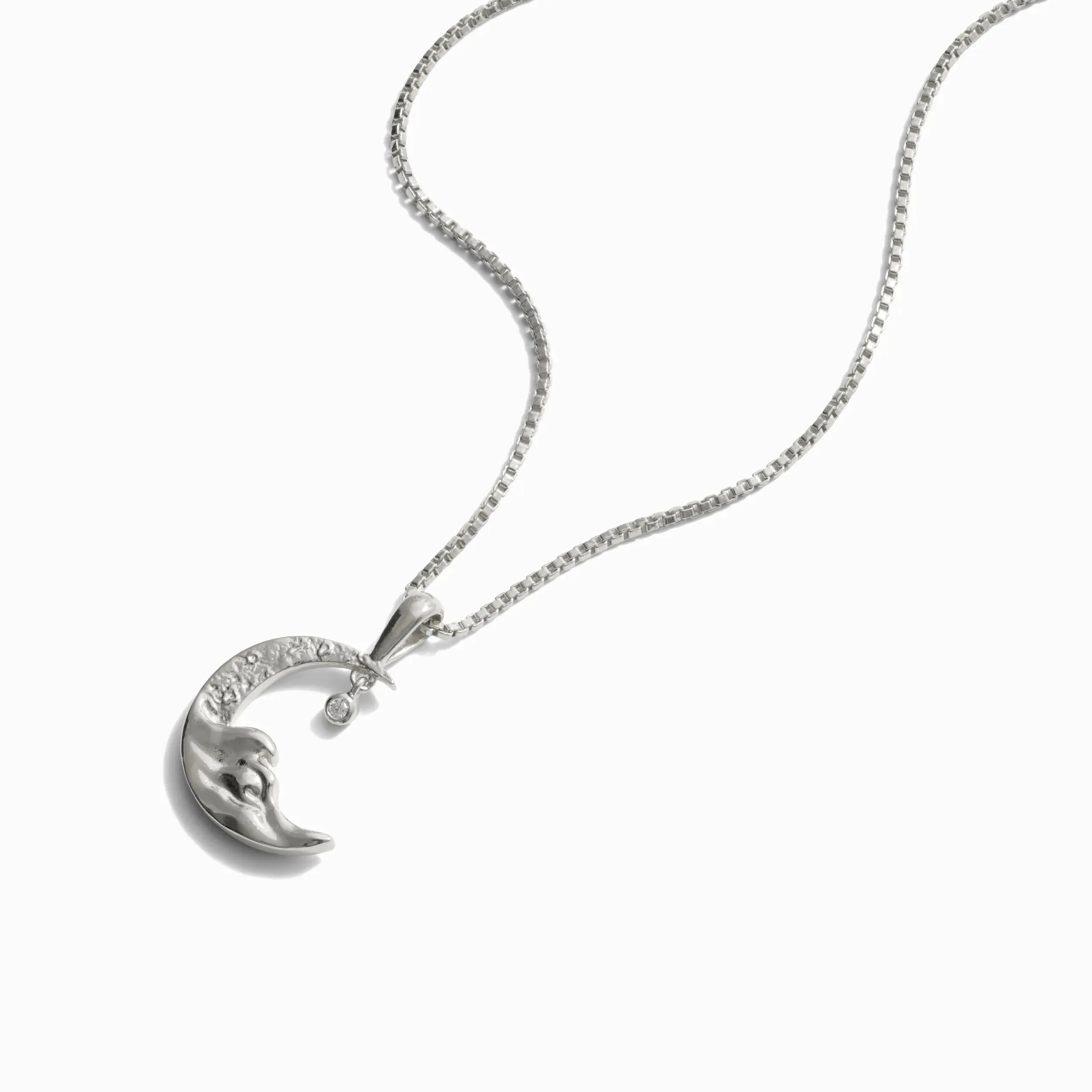 Diamond Moon Wave Necklace sold by Awe Inspired product image thumbnail 5