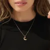 Diamond Moon Wave Necklace sold by Awe Inspired