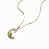 Diamond Moon Wave Necklace sold by Awe Inspired