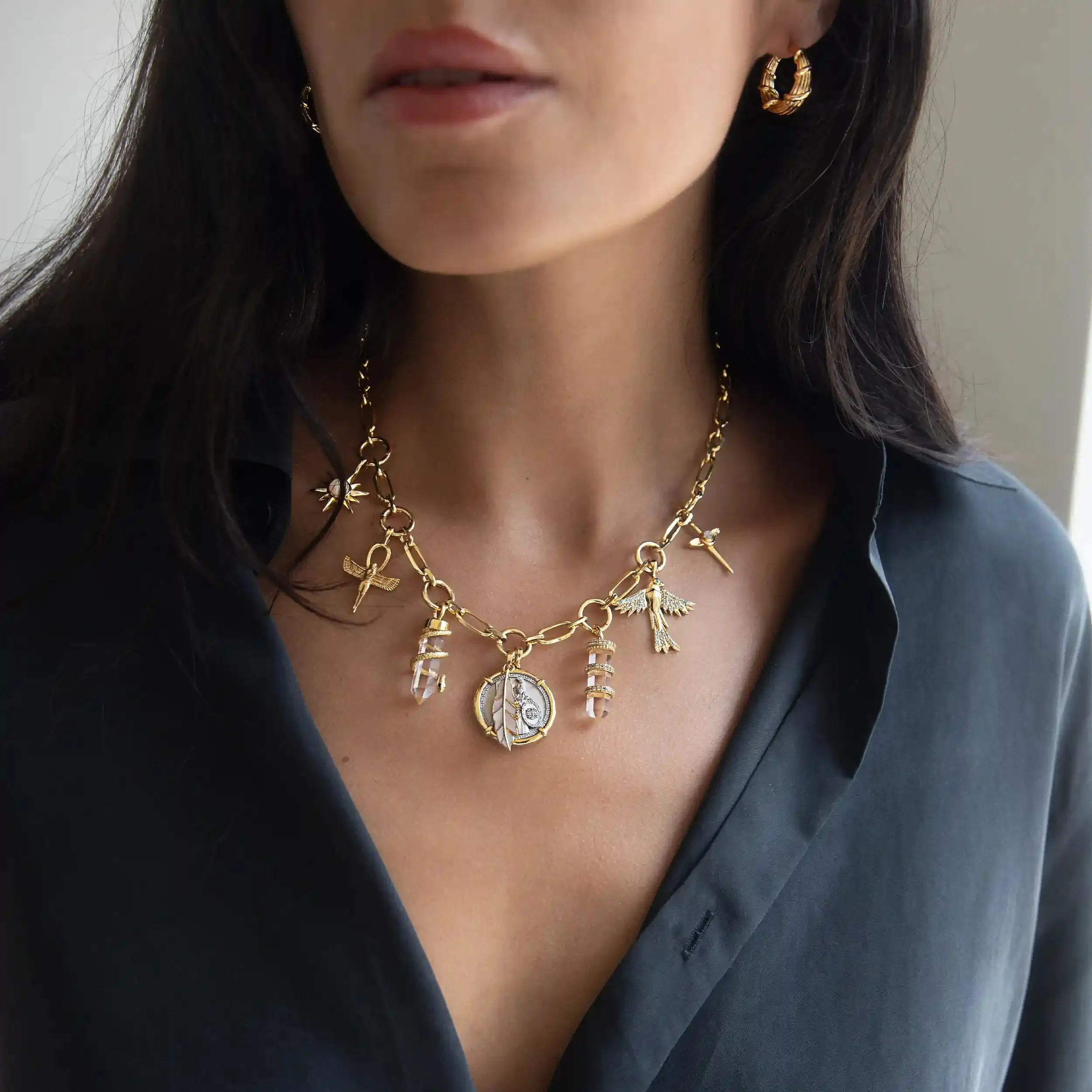 Statement Charm Collector Necklace sold by Awe Inspired product image thumbnail 2