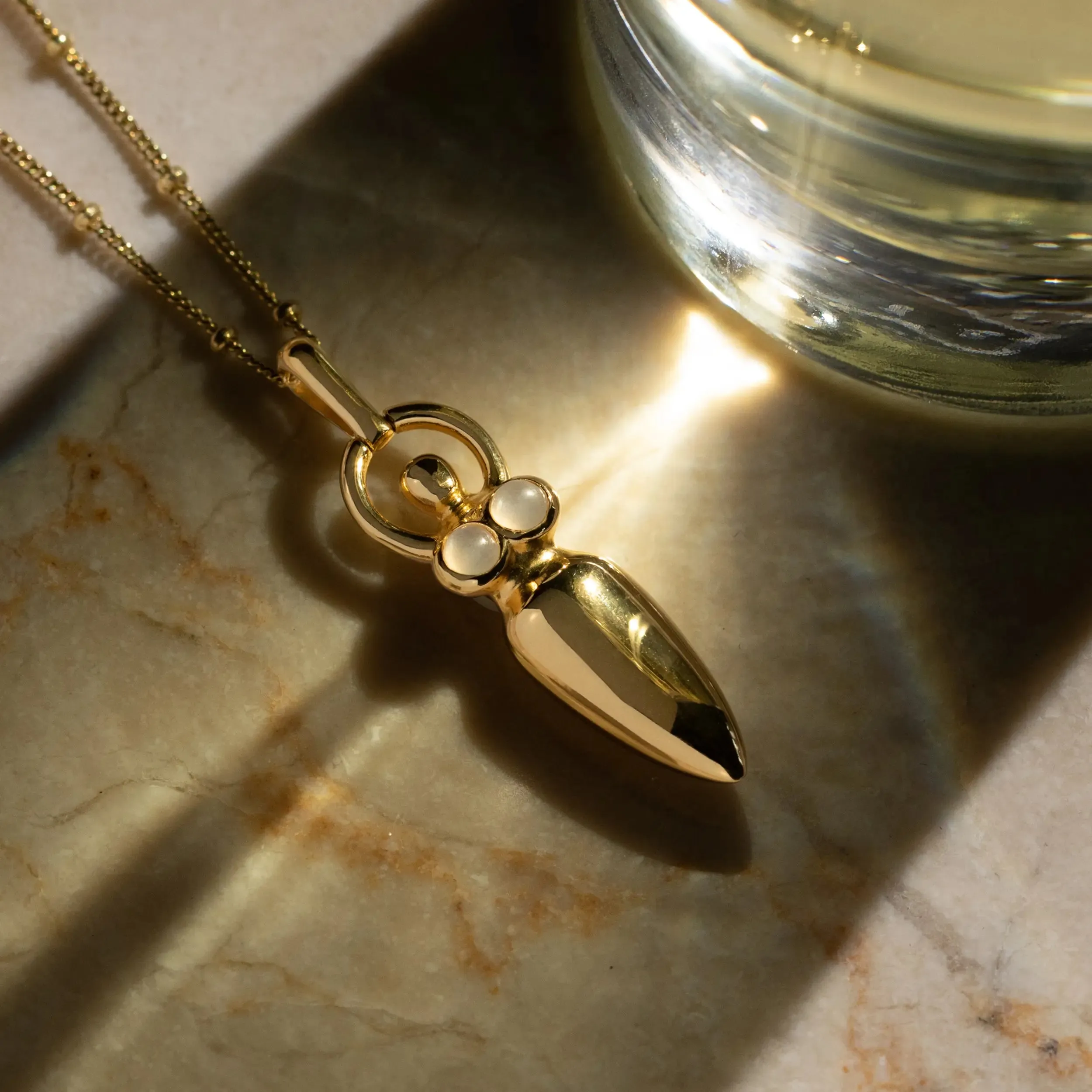 Moonstone Goddess Necklace sold by Awe Inspired product image thumbnail 4