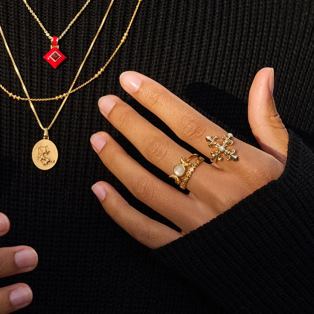 Diamond-Cut Triple Moon Band sold by Awe Inspired product image thumbnail 3