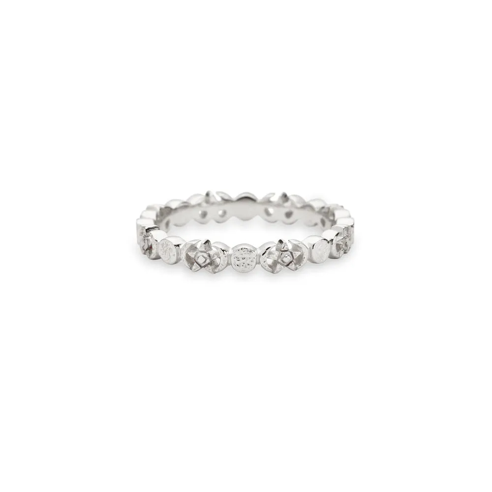 Diamond-Cut Triple Moon Band sold by Awe Inspired product image thumbnail 4