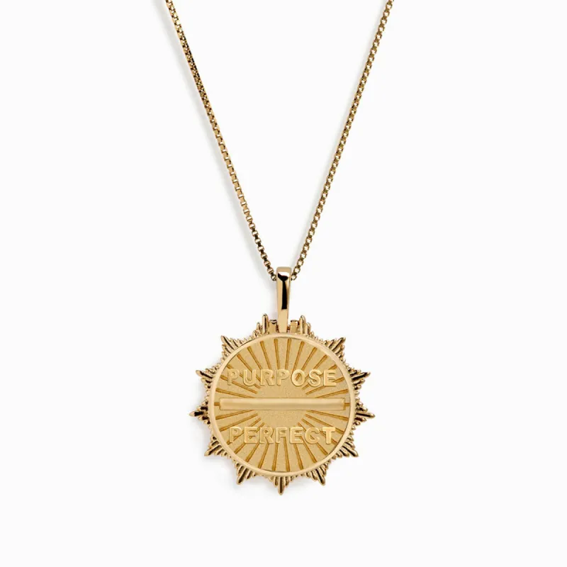 Purpose Over Perfect Affirmation Necklace sold by Awe Inspired