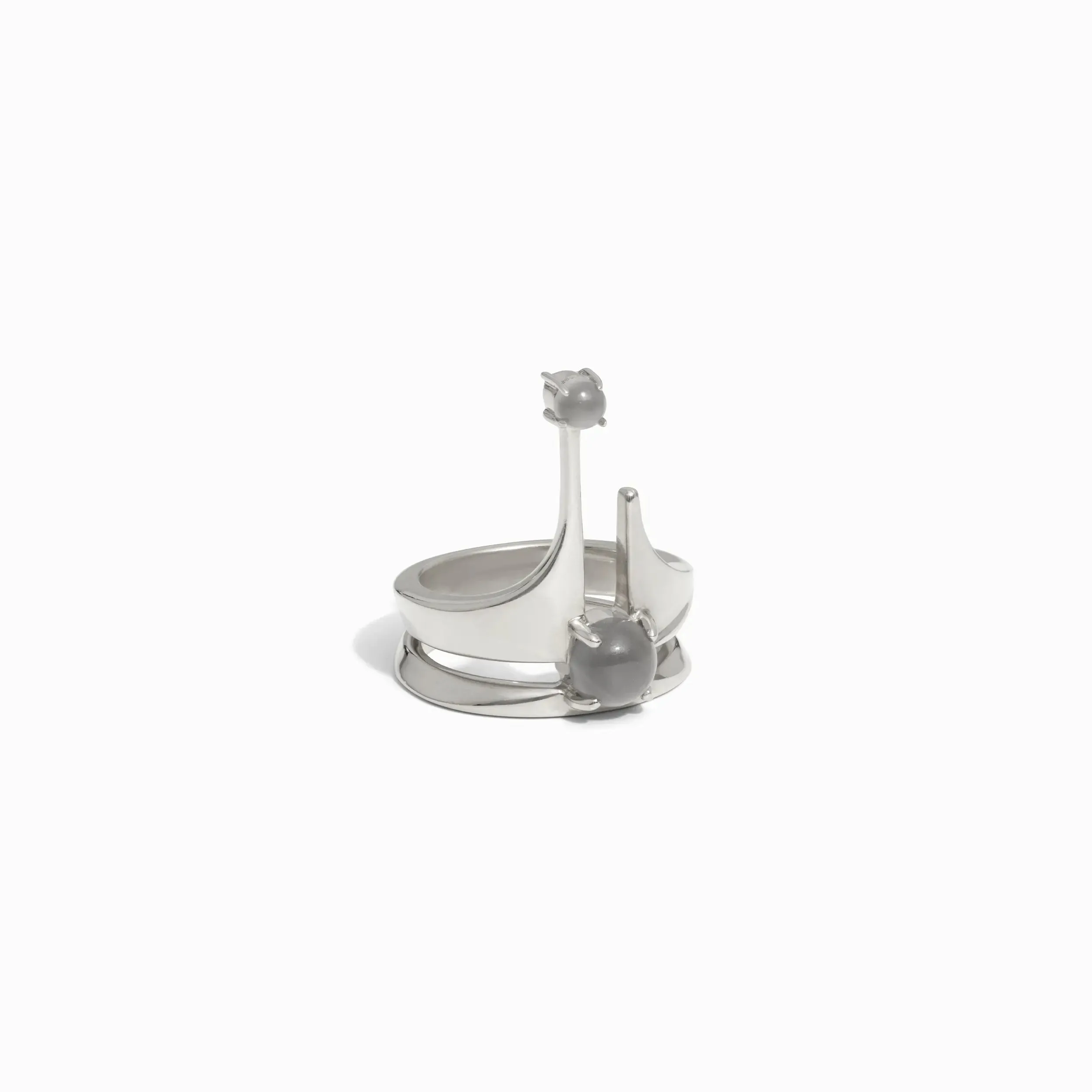 Grey Moonstone Crown Ring sold by Awe Inspired product image thumbnail 4