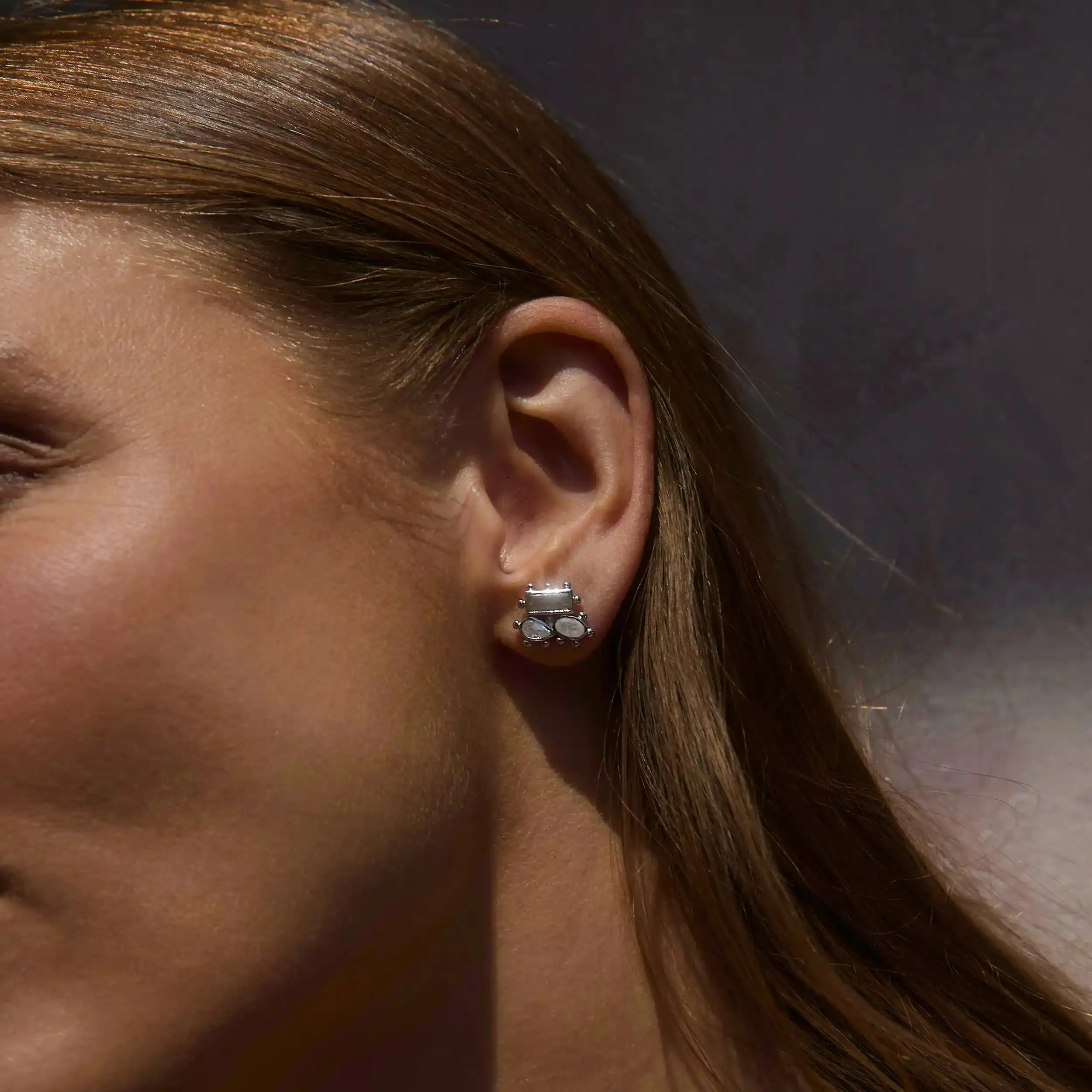 Mosaic Gemstone Studs sold by Awe Inspired product image thumbnail 2