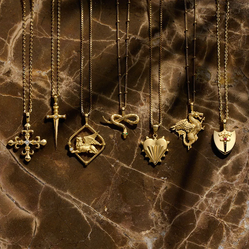 Emerald Eye Snake Necklace sold by Awe Inspired product image thumbnail 5