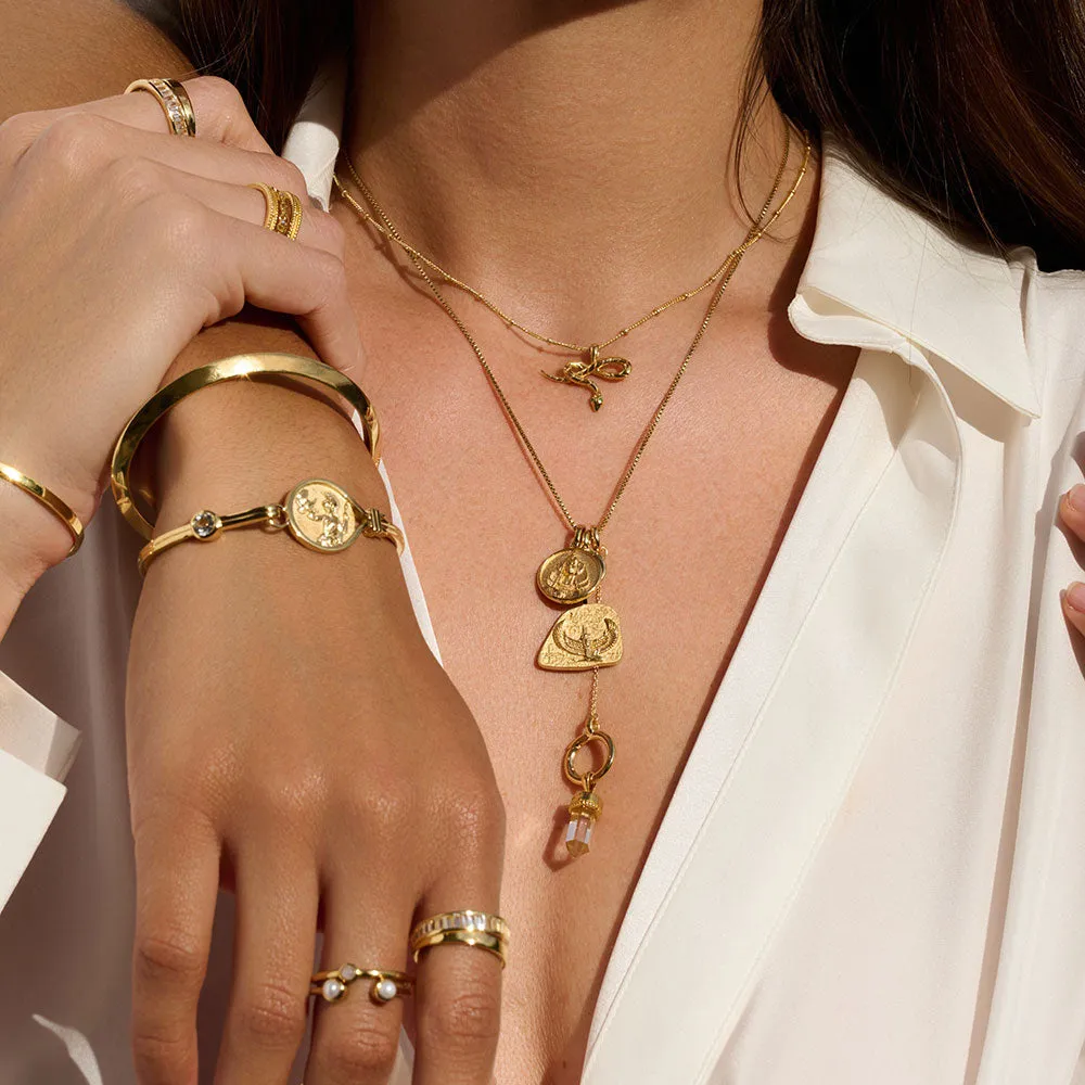 Emerald Eye Snake Necklace sold by Awe Inspired product image thumbnail 3