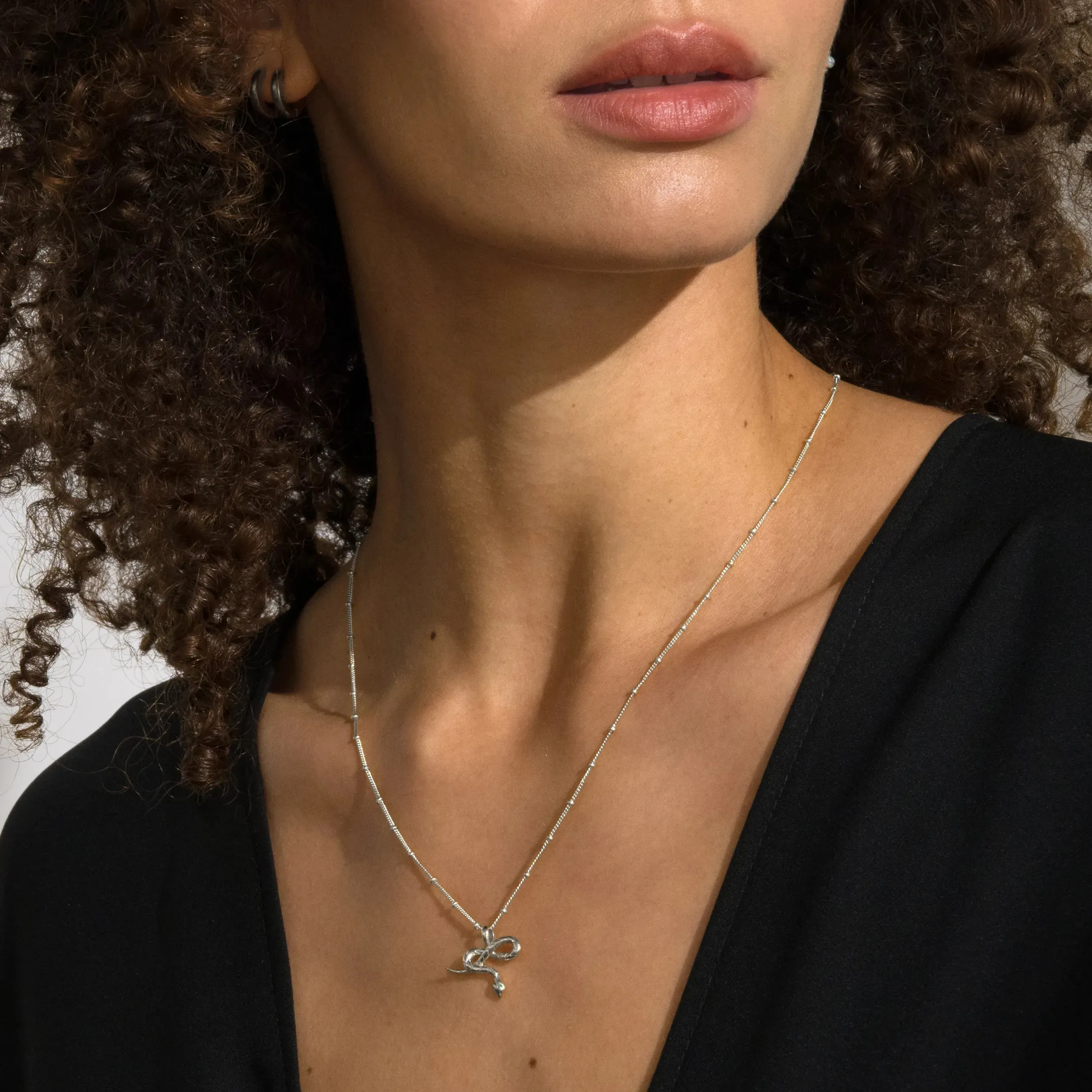 Emerald Eye Snake Necklace sold by Awe Inspired product image thumbnail 2