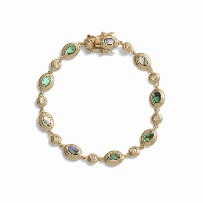 Men's Abalone Tennis Bracelet sold by Awe Inspired