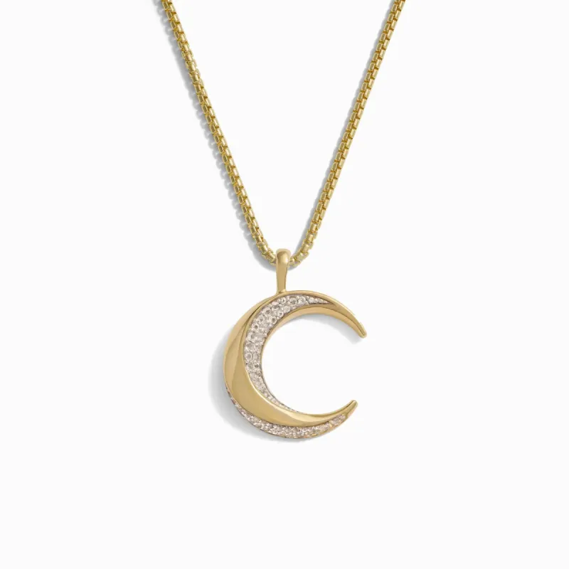 Men's Twisted Moon Necklace sold by Awe Inspired