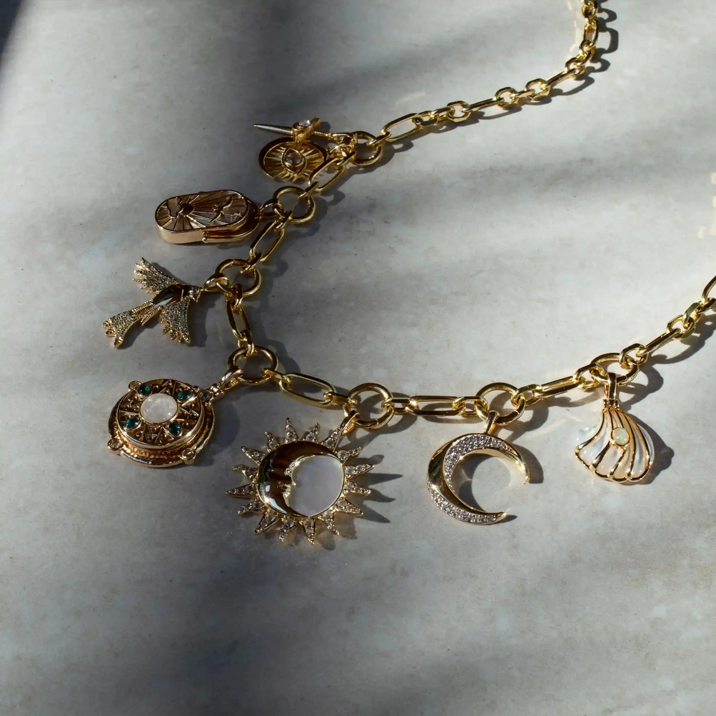 Compass Statement Charm Necklace sold by Awe Inspired product image thumbnail 3