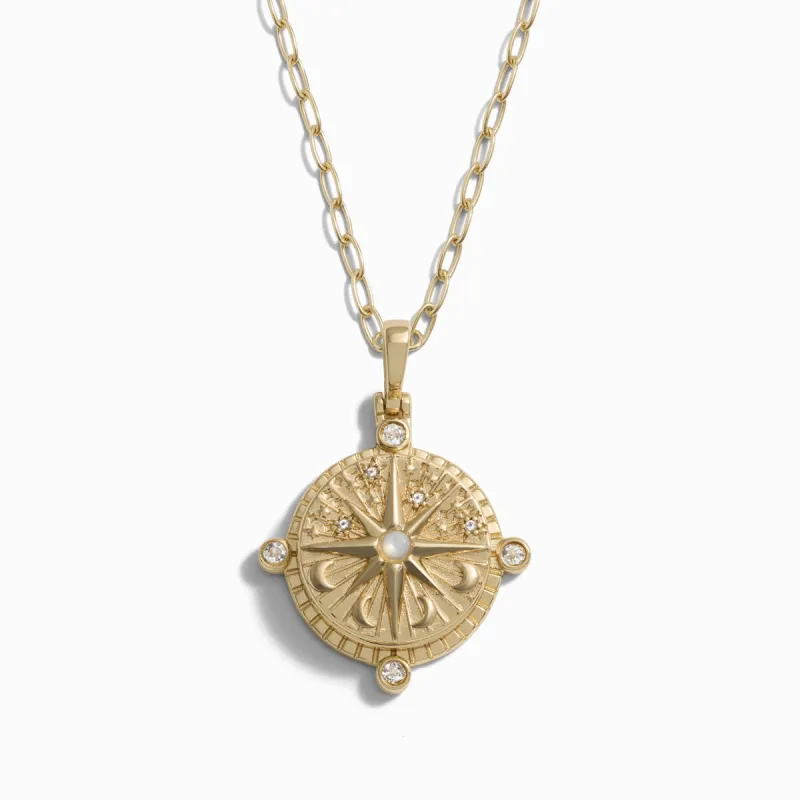 Compass Locket Necklace sold by Awe Inspired