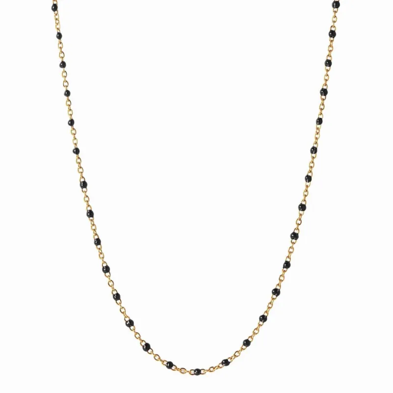 Black Colored Enamel Necklace sold by Awe Inspired