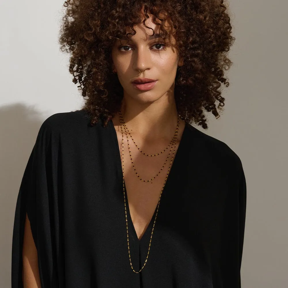 Black Colored Enamel Necklace sold by Awe Inspired product image thumbnail 2