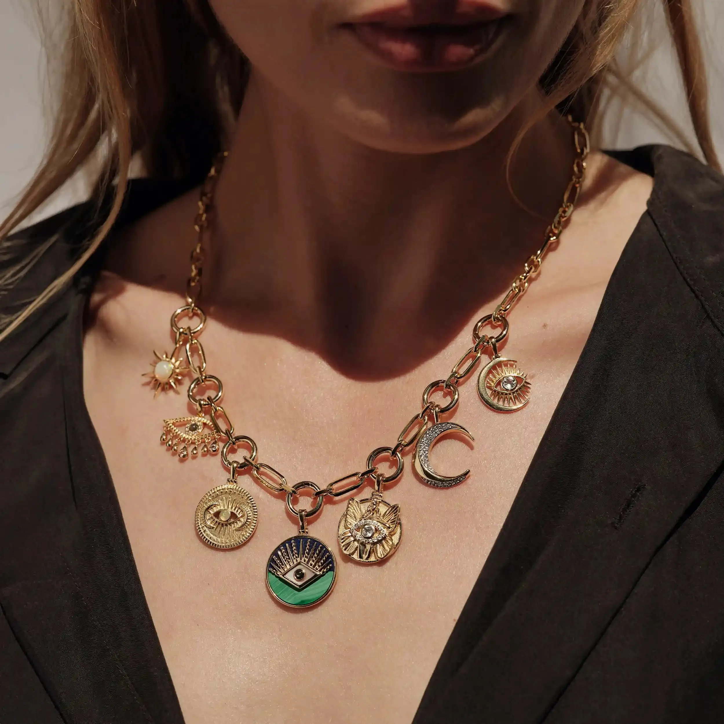 Third Eye Statement Charm Necklace sold by Awe Inspired product image thumbnail 2