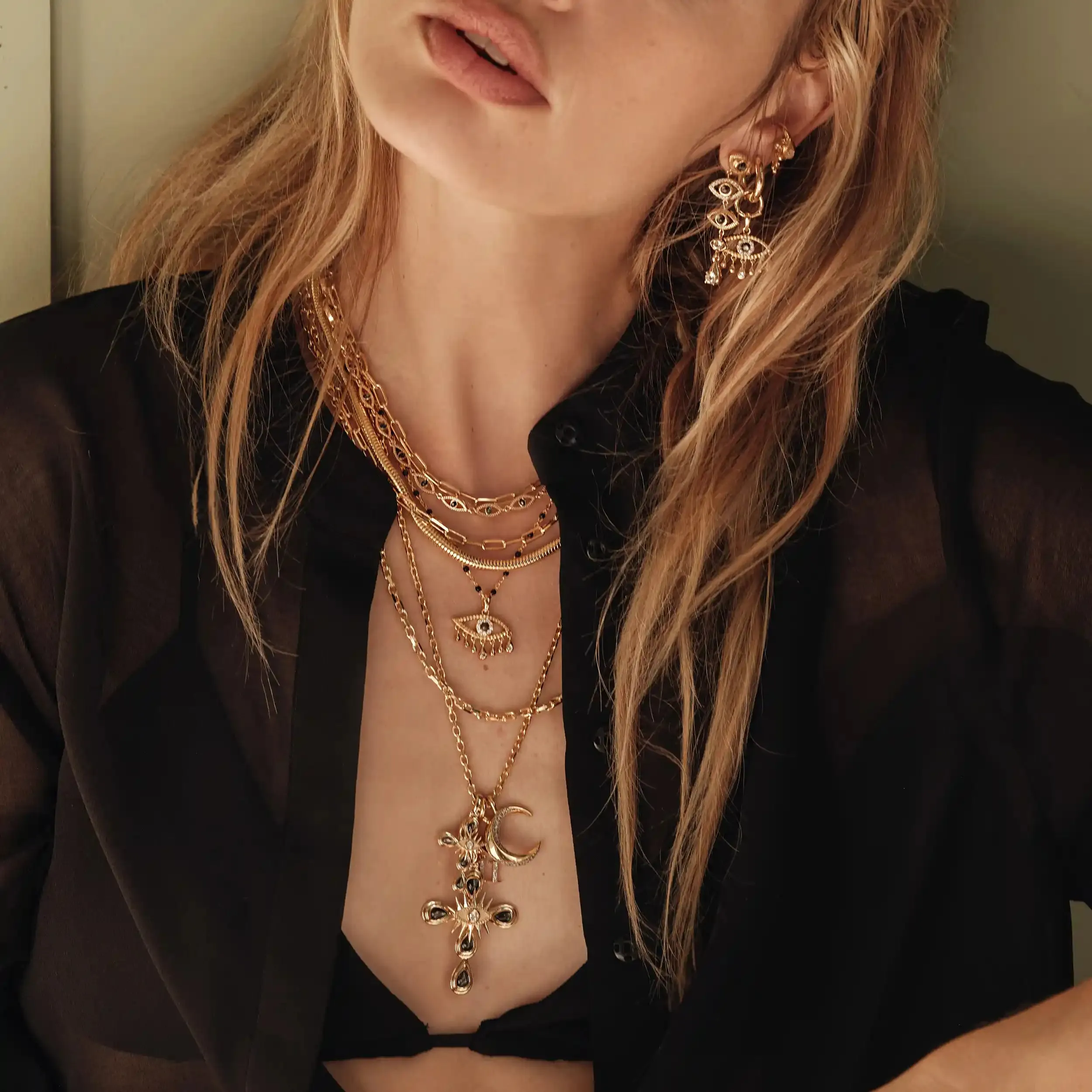 Third Eye Cross Necklace sold by Awe Inspired product image thumbnail 3