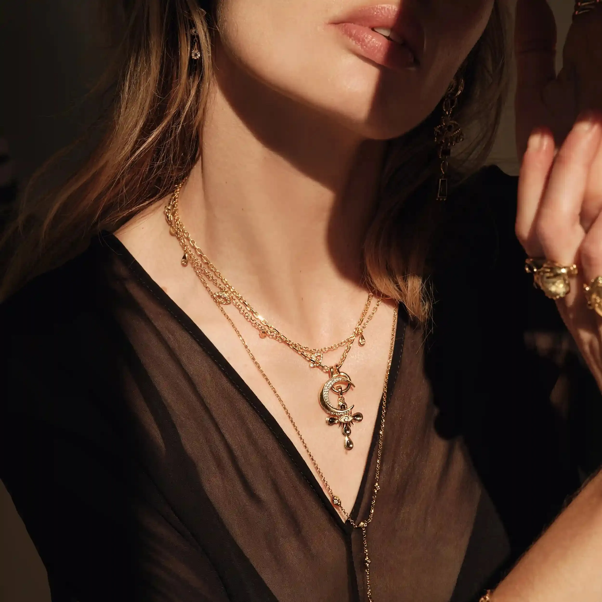 Third Eye Cross Necklace sold by Awe Inspired product image thumbnail 5