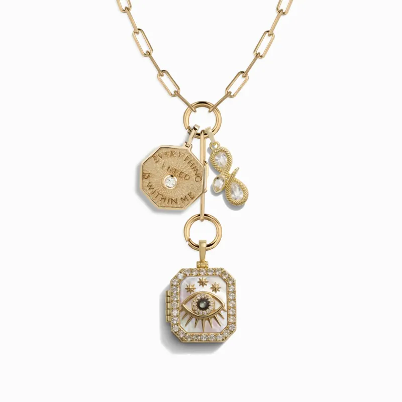Sacred Eye Locket Charm Lariat sold by Awe Inspired