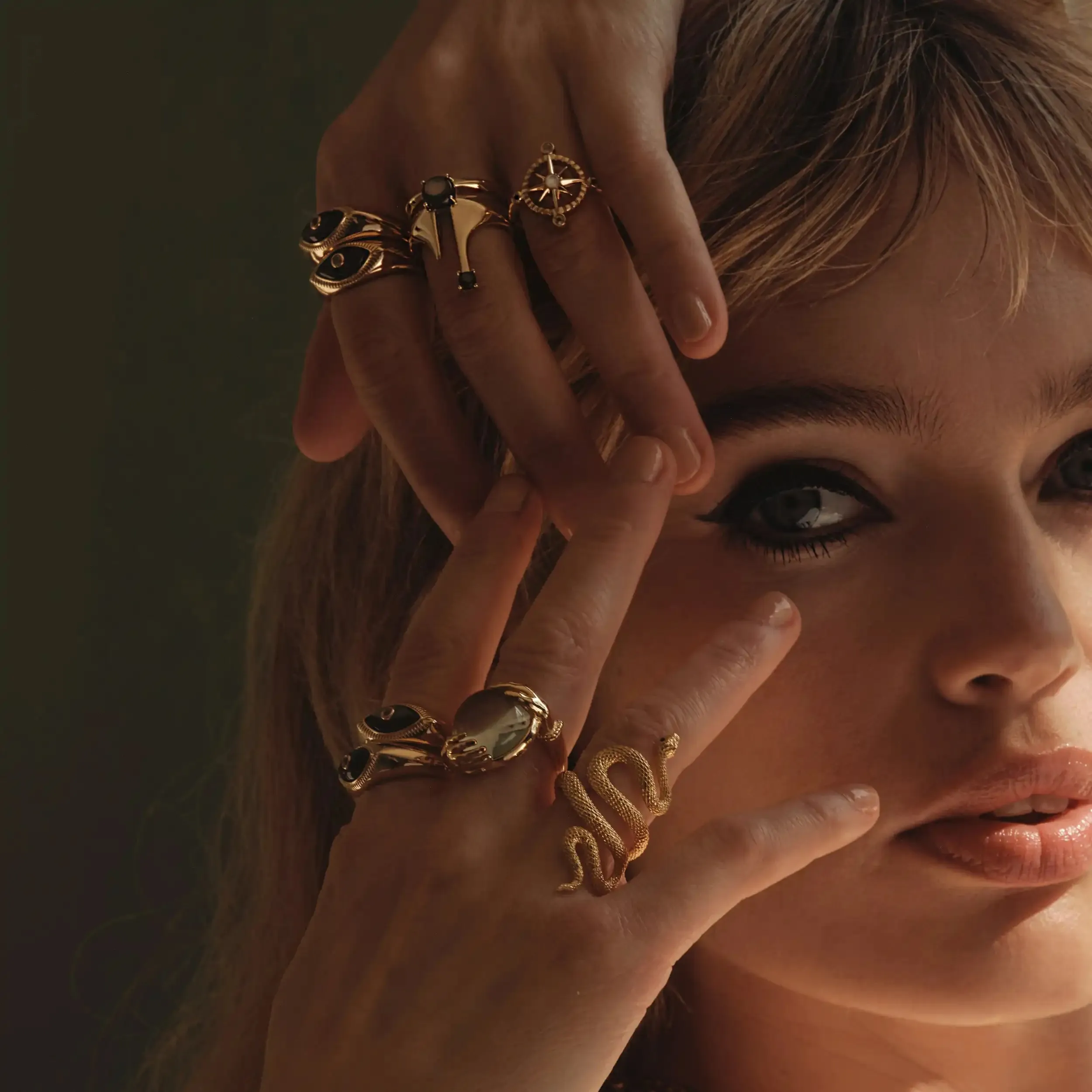 Third Eye Black Mother of Pearl Ring sold by Awe Inspired product image thumbnail 4