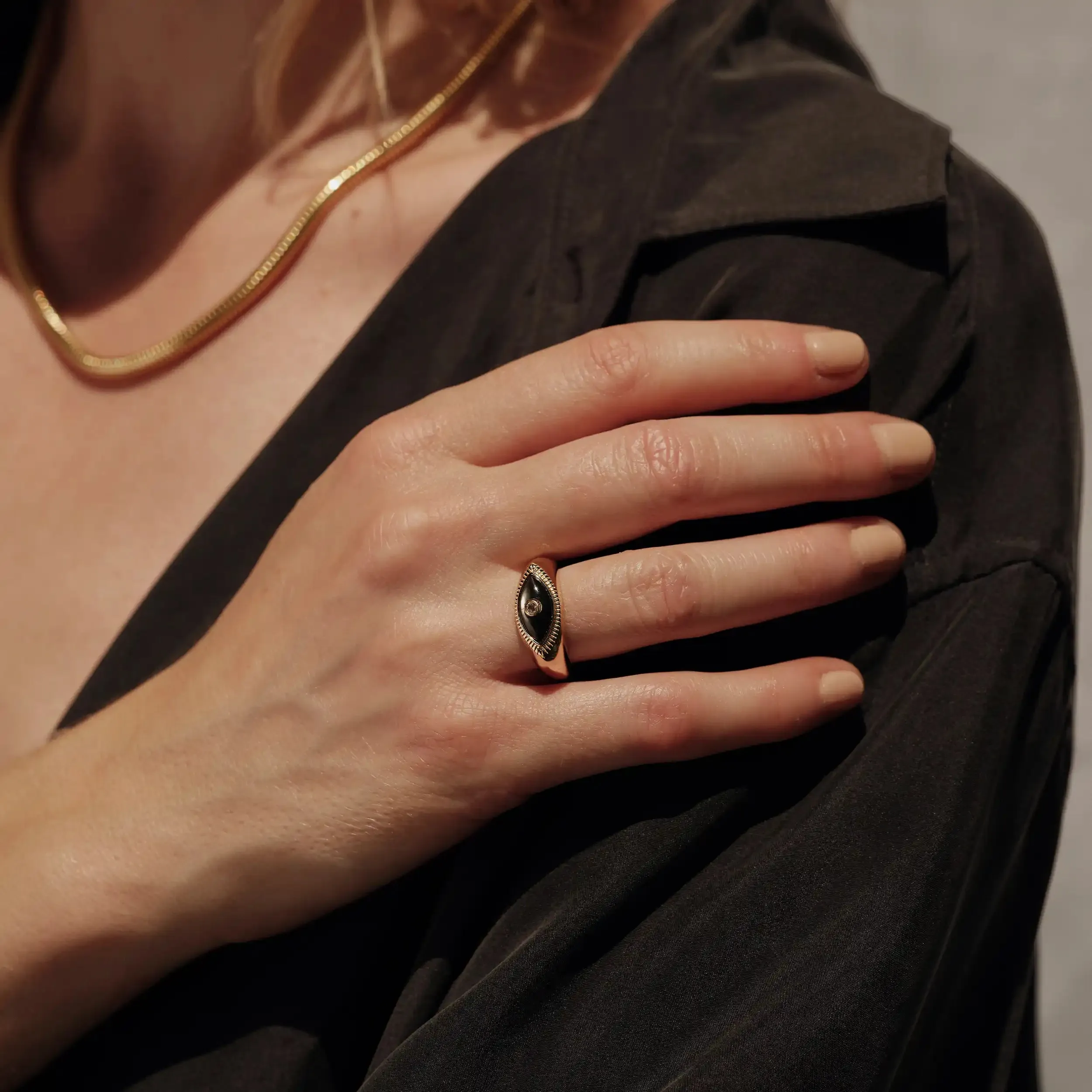 Third Eye Black Mother of Pearl Ring sold by Awe Inspired product image thumbnail 2