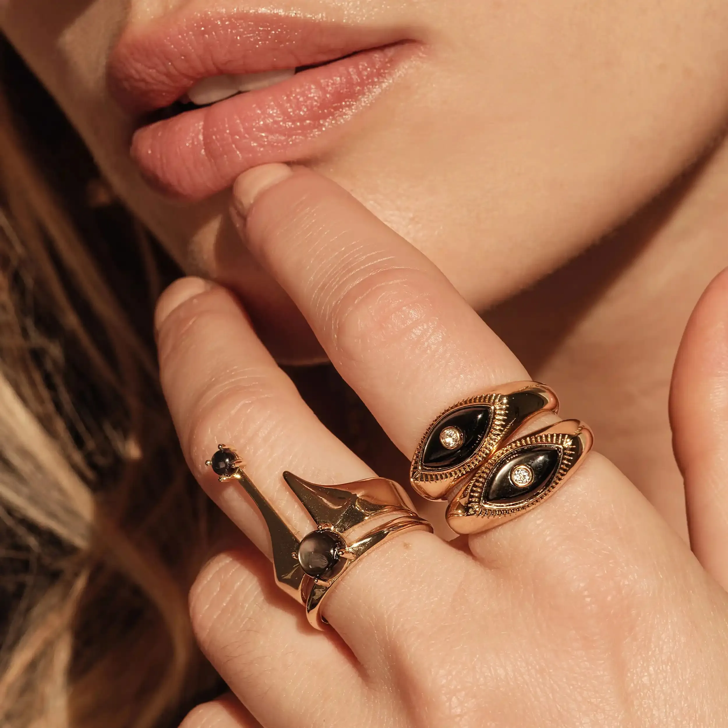 Third Eye Black Mother of Pearl Ring sold by Awe Inspired product image thumbnail 3