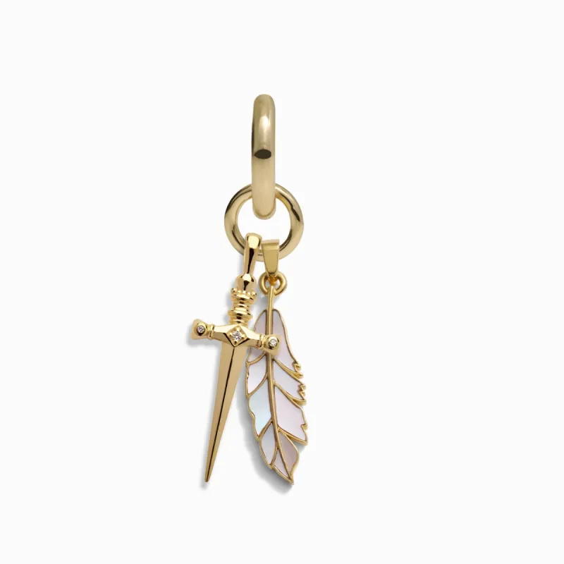 Pen & Sword Charm Earring sold by Awe Inspired