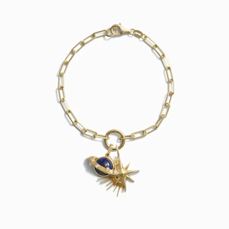 Saturn + Shooting Star Bracelet sold by Awe Inspired