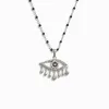 Third Eye Black Enamel Necklace sold by Awe Inspired