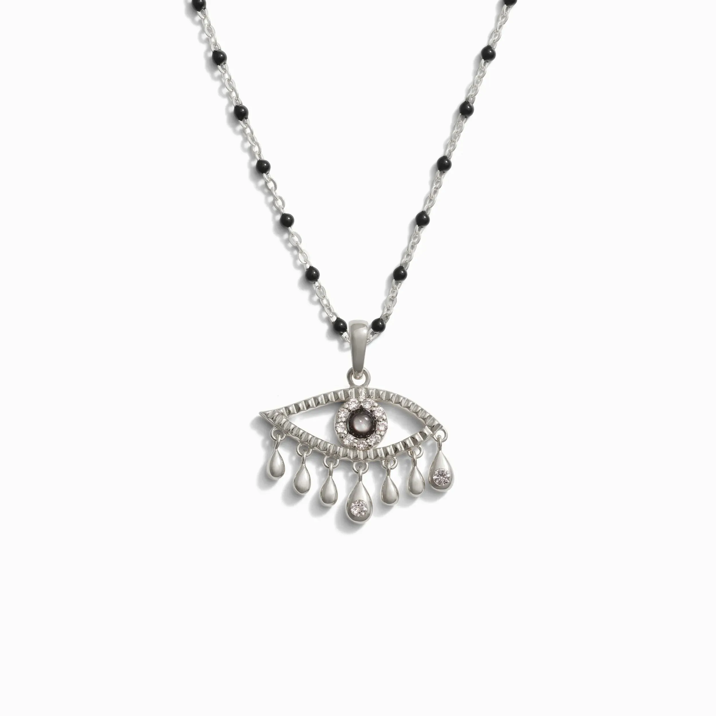 Third Eye Black Enamel Necklace sold by Awe Inspired product image thumbnail 3