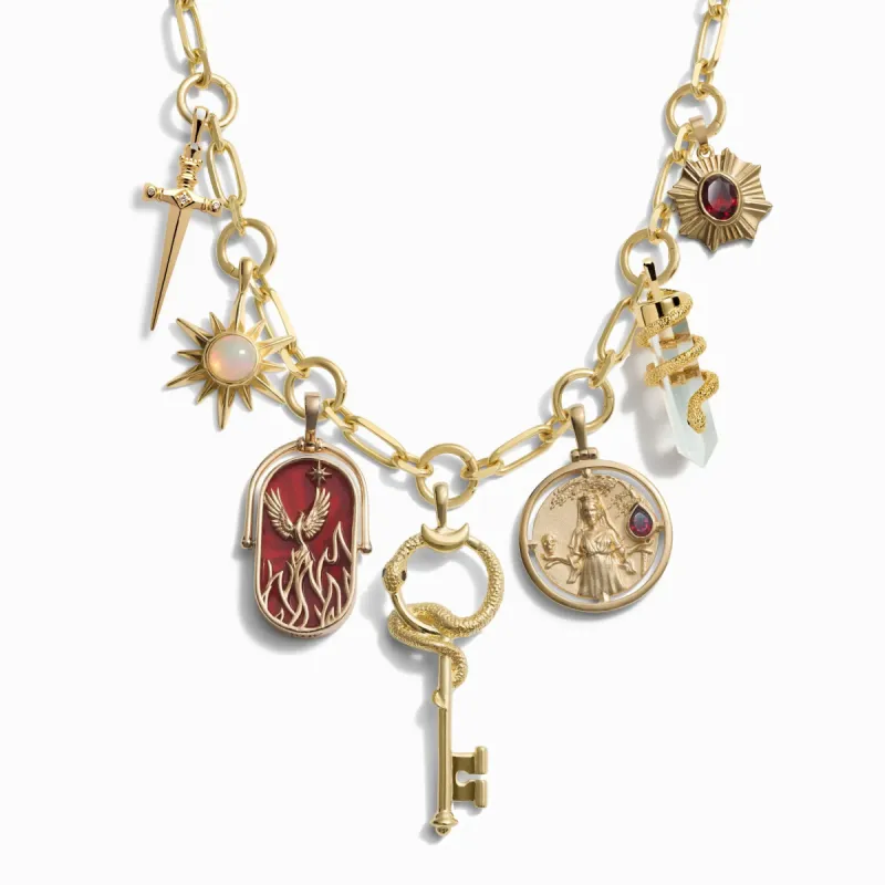 Fire Statement Charm Necklace sold by Awe Inspired