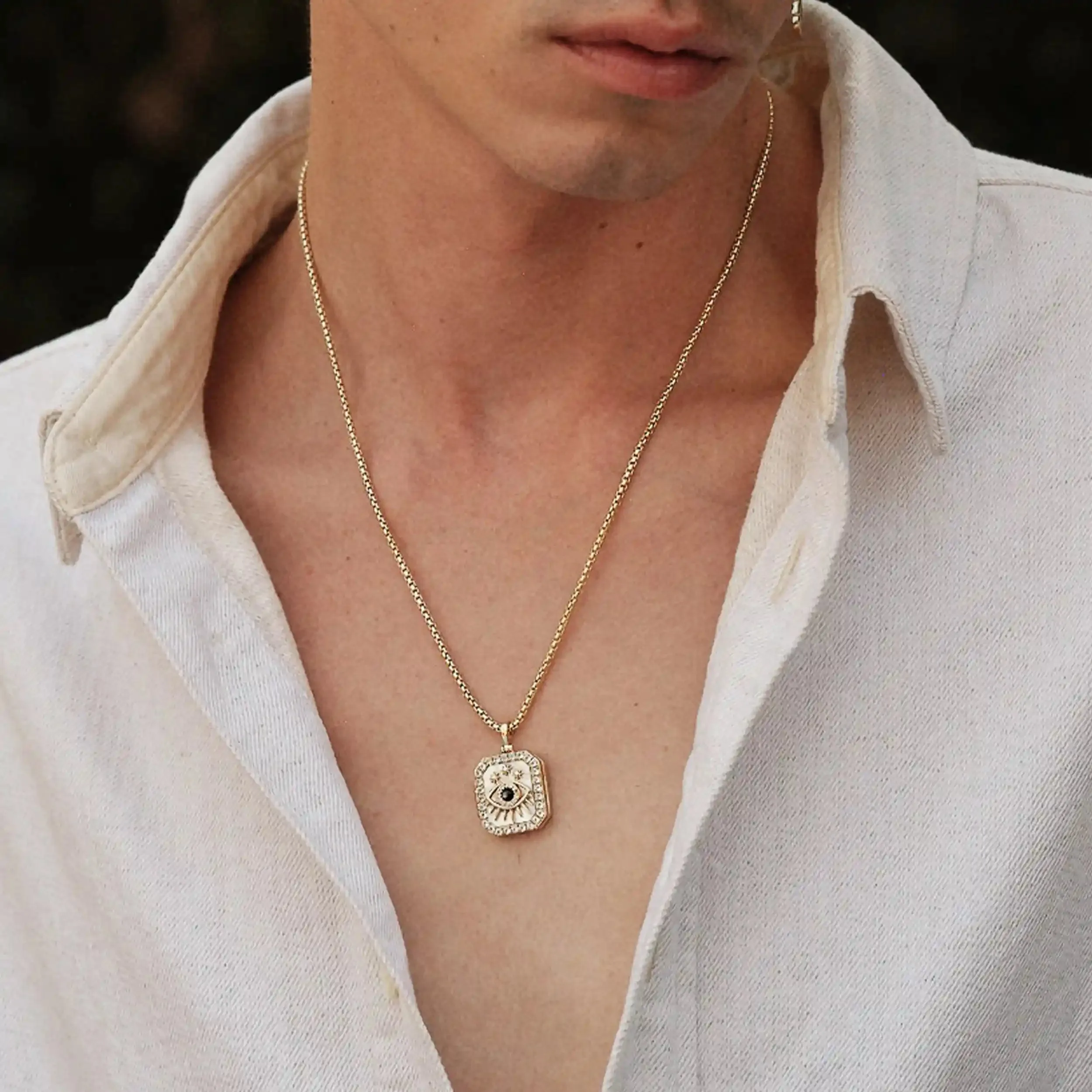 Men's Third Eye Locket Necklace sold by Awe Inspired product image thumbnail 2