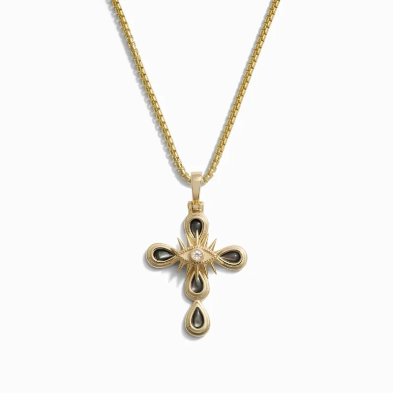 Men's Third Eye Cross Necklace sold by Awe Inspired