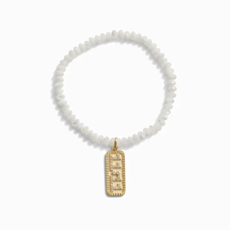 11:11 Mother of Pearl Beaded Bracelet sold by Awe Inspired