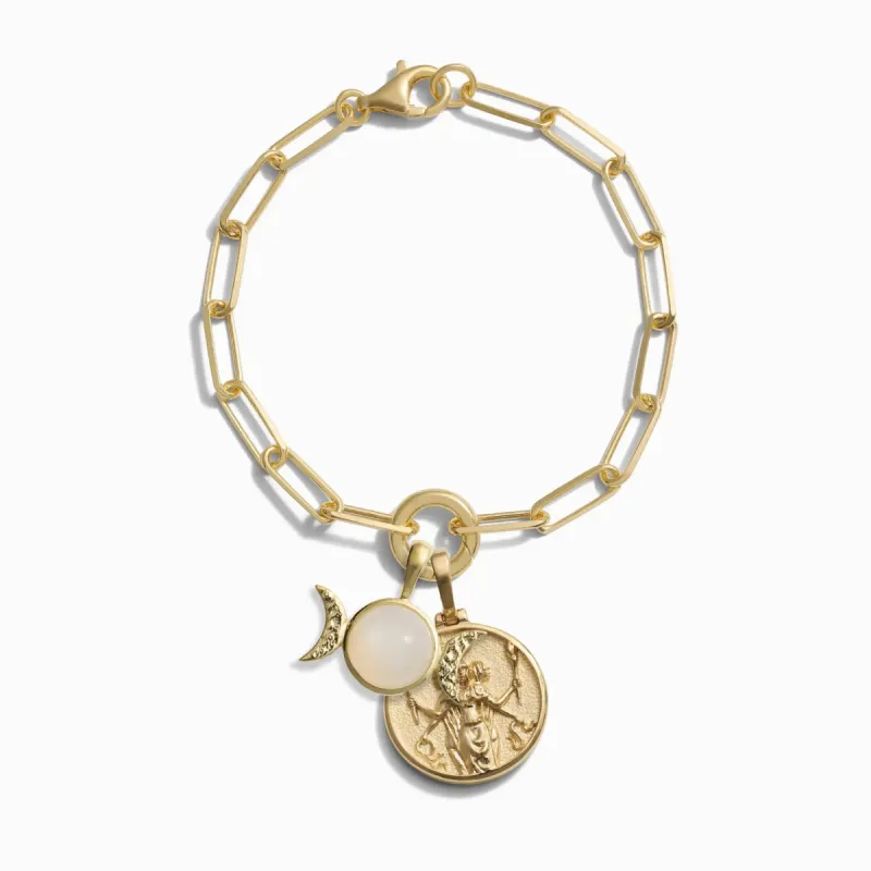 Hecate Triple Moon Charm Bracelet sold by Awe Inspired