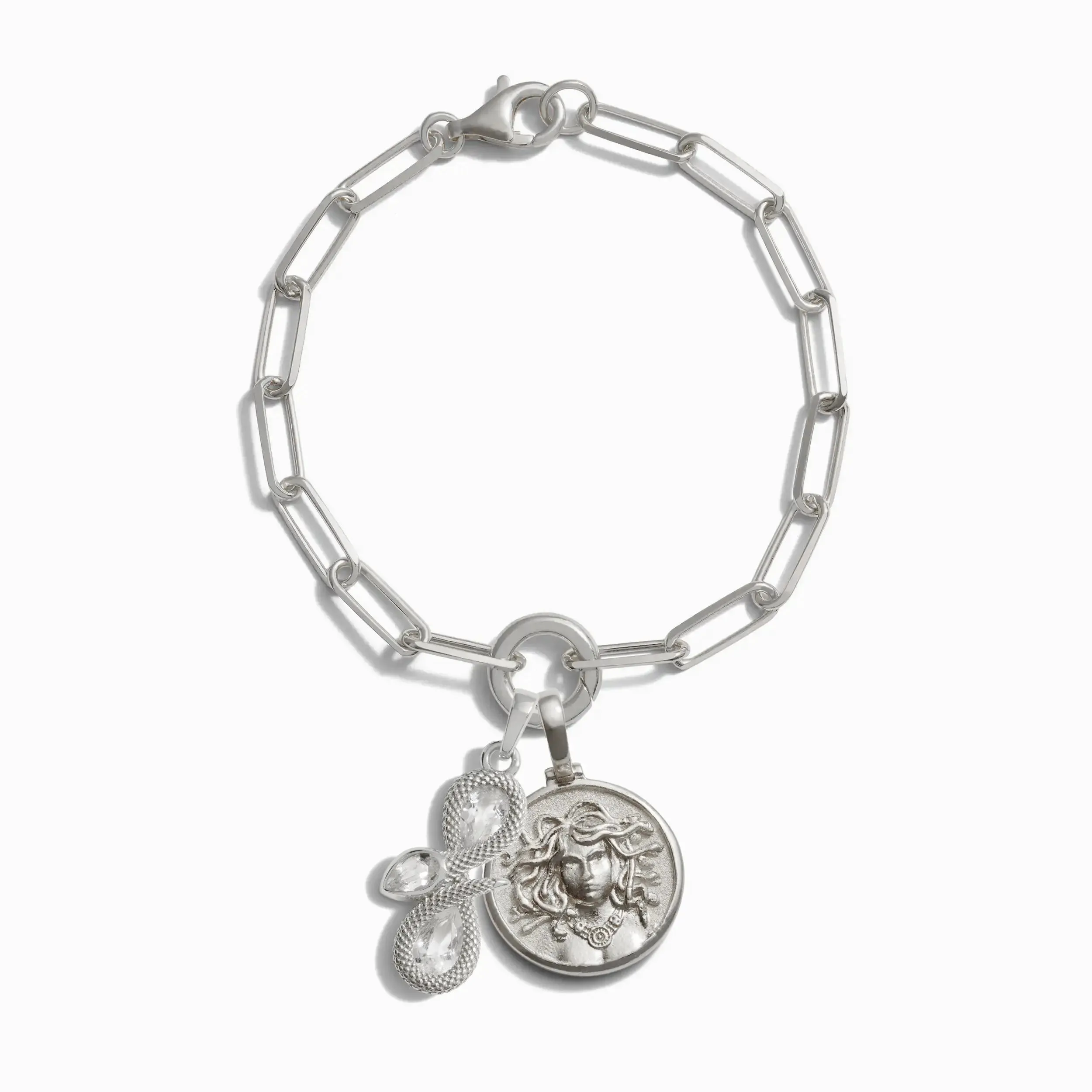 Medusa and Infinity Snake Charm Bracelet sold by Awe Inspired product image thumbnail 3