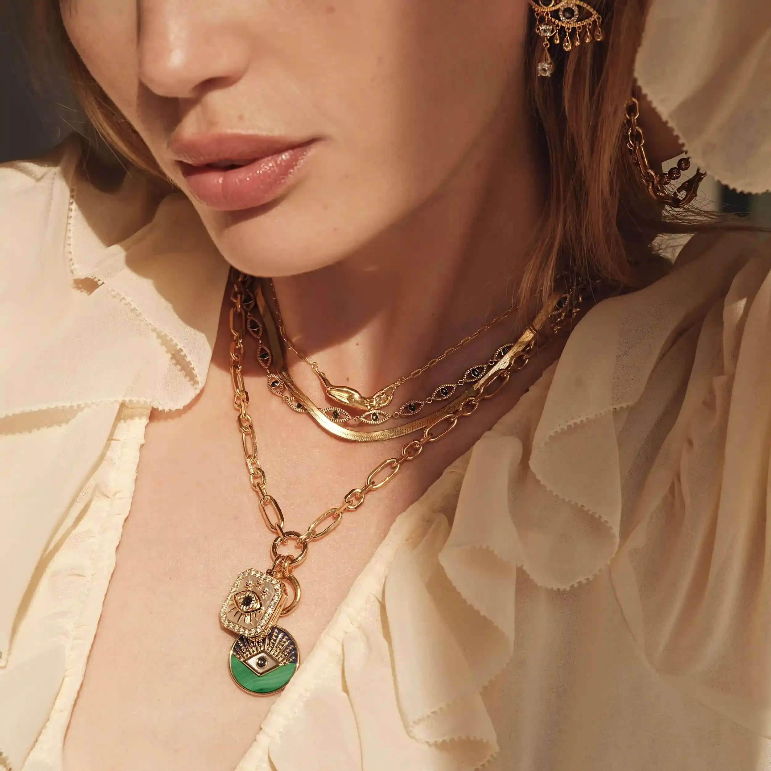 Third Eye Statement Single Charm Necklace sold by Awe Inspired product image thumbnail 4