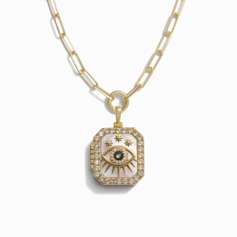 Third Eye Locket Single Charm Necklace sold by Awe Inspired