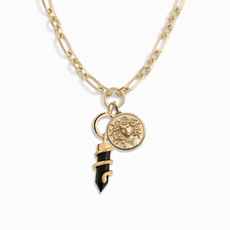 Medusa Statement Single Charm Necklace sold by Awe Inspired