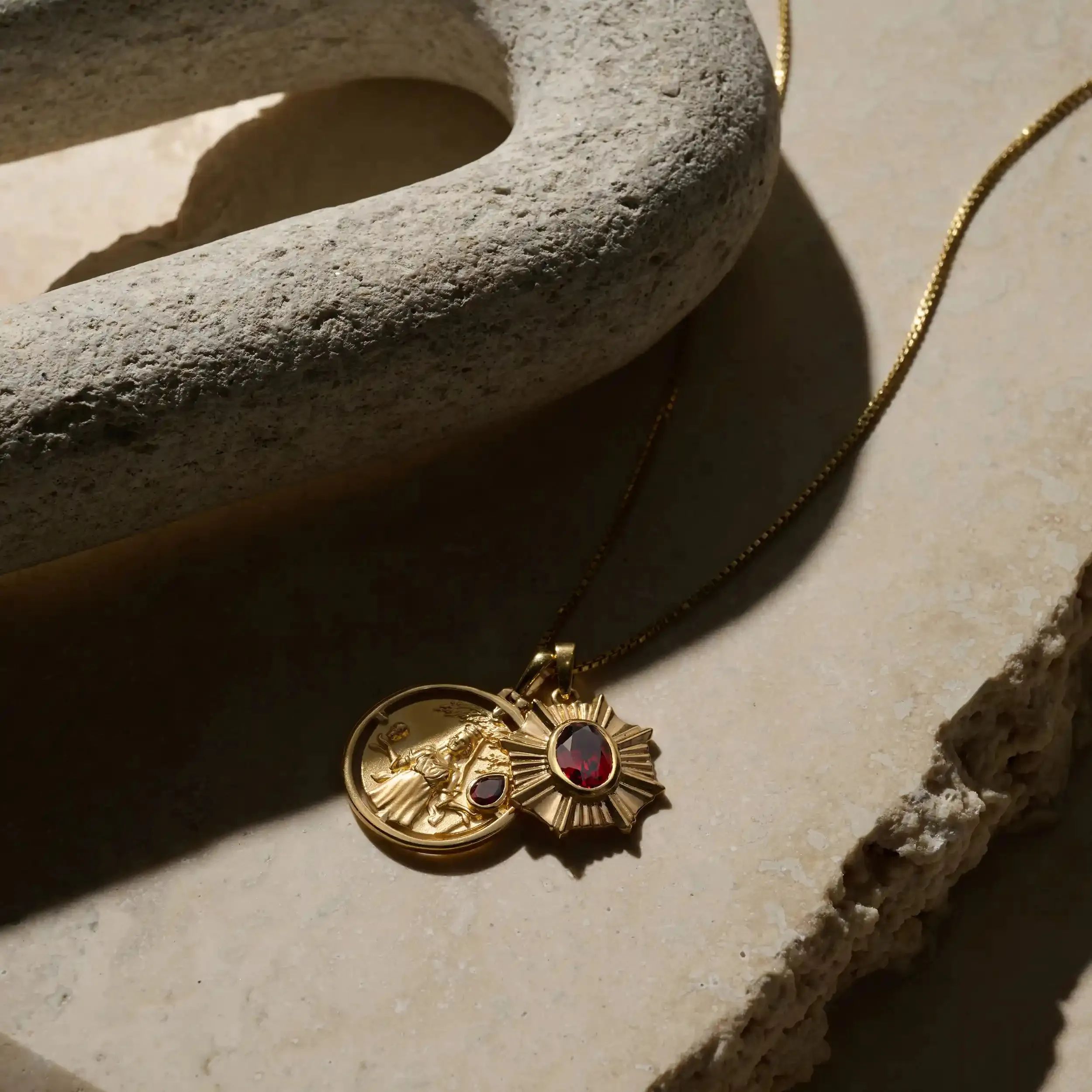 Garnet Aura Necklace Set sold by Awe Inspired product image thumbnail 3