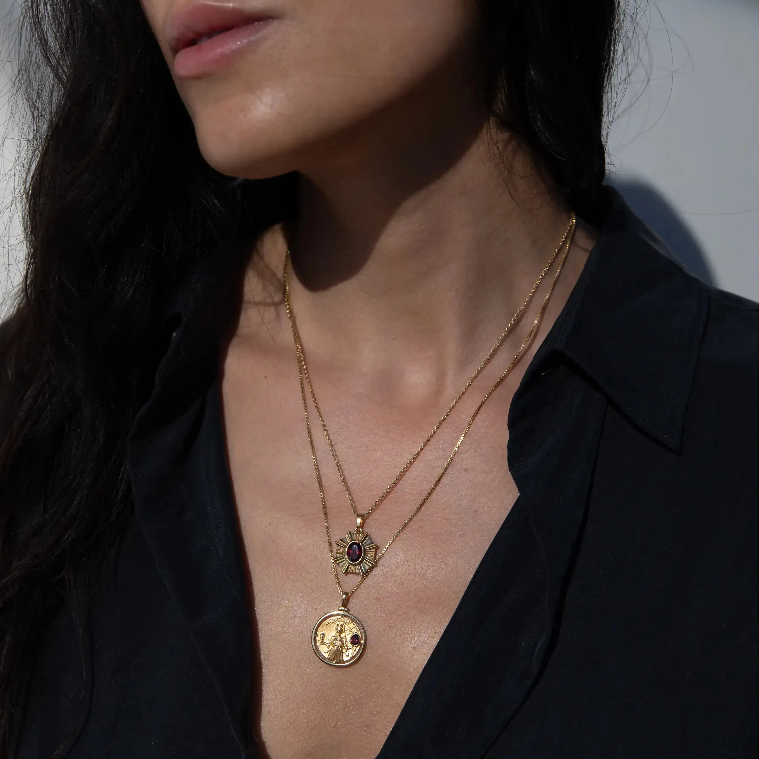 Garnet Aura Necklace Set sold by Awe Inspired product image thumbnail 2