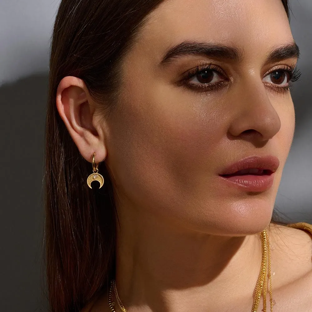 Lunula Huggie Earrings sold by Awe Inspired product image thumbnail 2