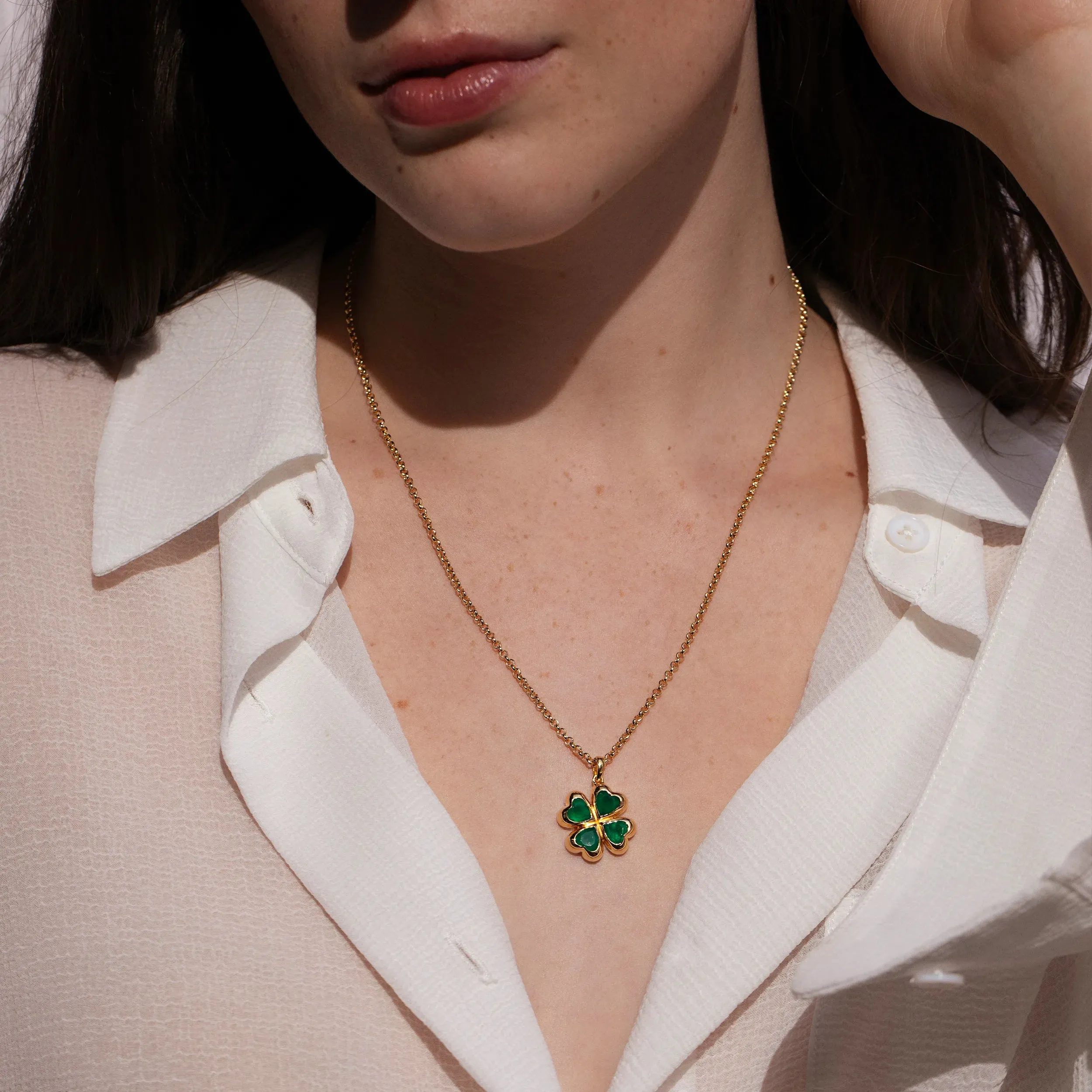 Lucky Clover Necklace sold by Awe Inspired product image thumbnail 2