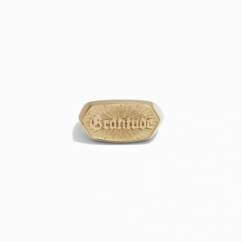Gratitude Affirmation Ring sold by Awe Inspired