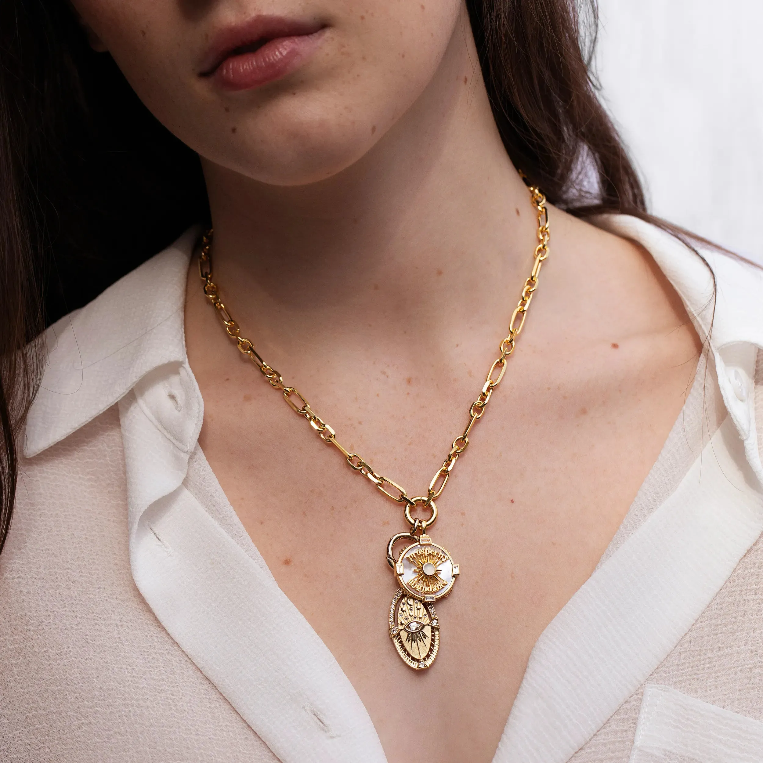 Prosperity Affirmation Coin Necklace sold by Awe Inspired product image thumbnail 4