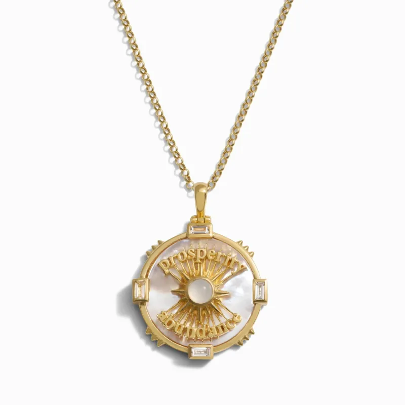 Prosperity Affirmation Coin Necklace sold by Awe Inspired