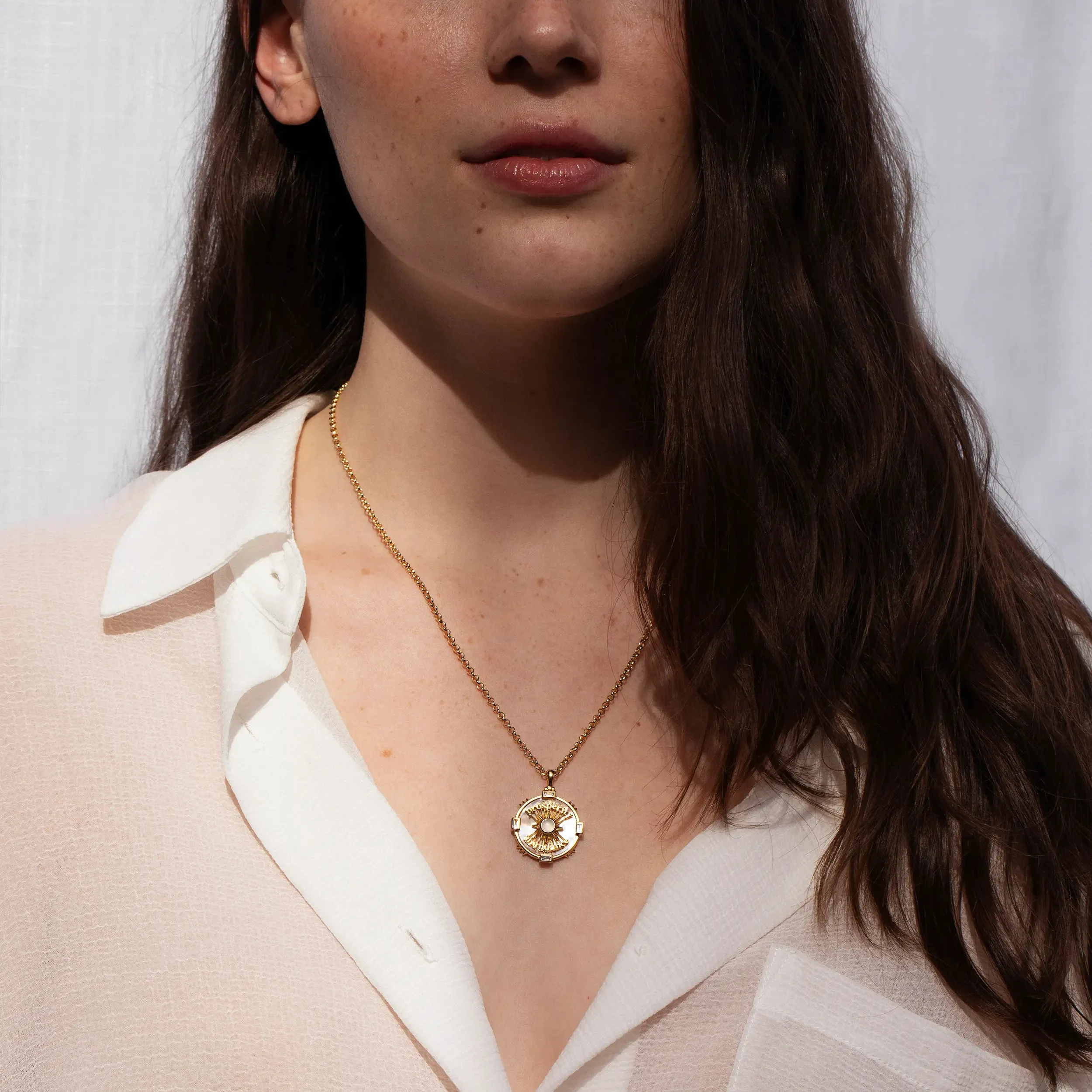 Prosperity Affirmation Coin Necklace sold by Awe Inspired product image thumbnail 2