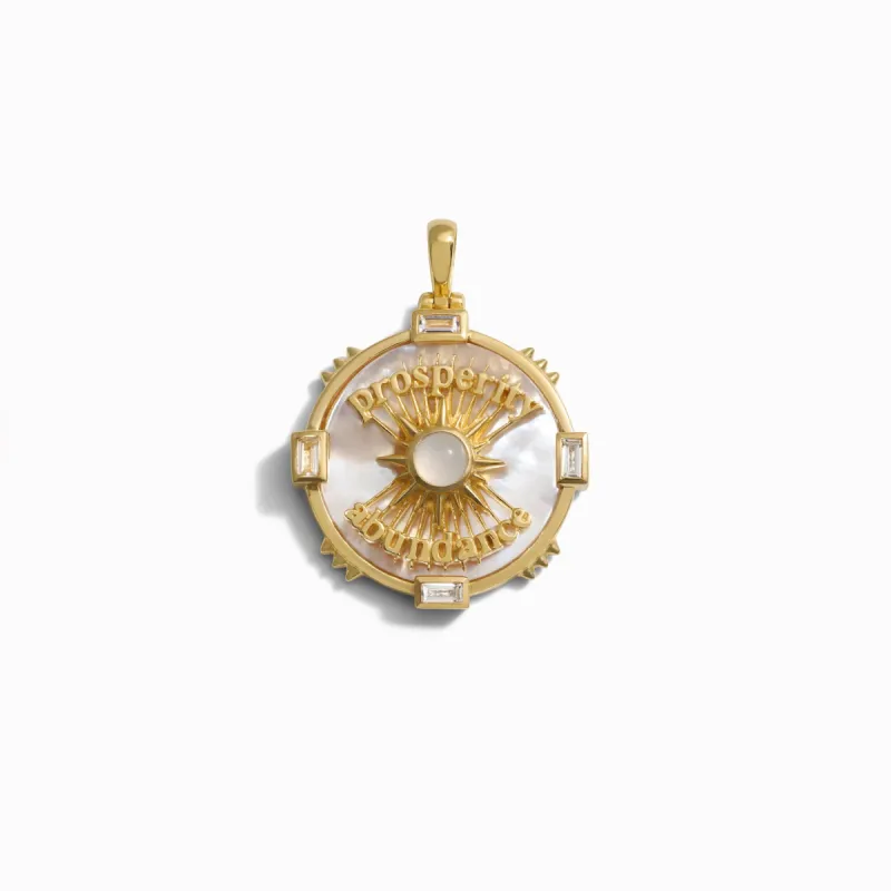 Prosperity Affirmation Coin Pendant sold by Awe Inspired