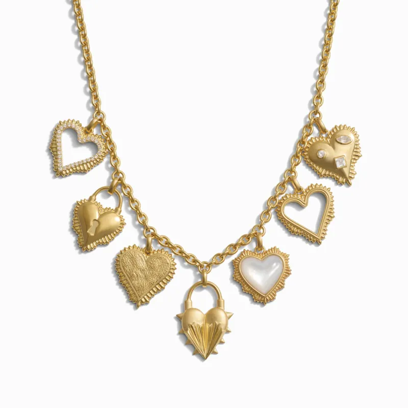Radiant Heart Statement Charm Necklace sold by Awe Inspired